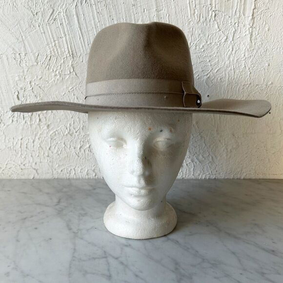 Wyeth Women's Lila Fedora Hat Brown Wool Wide Brim Ribbon Band  - One Sizerey - Picture 3 of 13